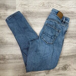 American‎ Eagle Light Wash Ripped Stretch Jeans Size 0 Short Distressed